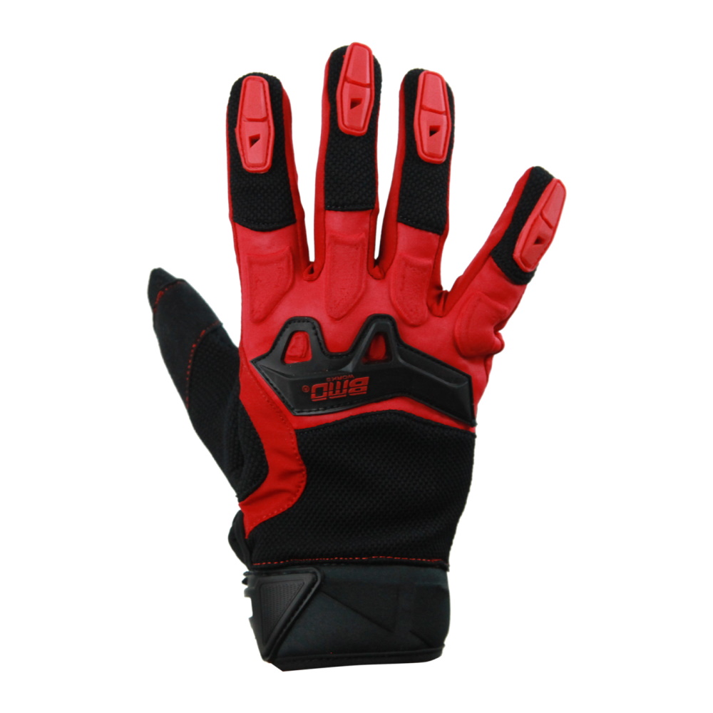 Foto 2 pulgar | Guantes para Motociclista Benotto Textil Completo Gel MS-2018-03 BMD Rojo