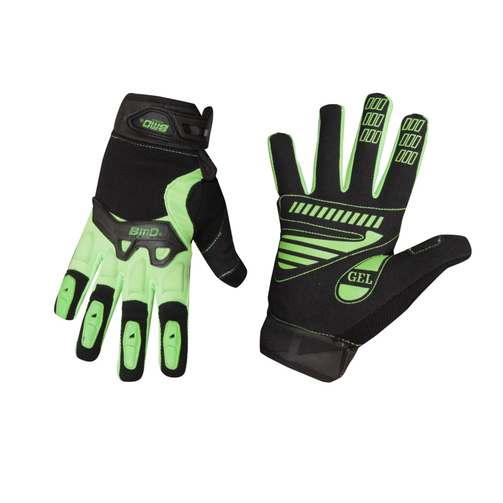 Guantes para Motociclista Benotto Textil Completo Gel MS-2018-03 BMD Verde
