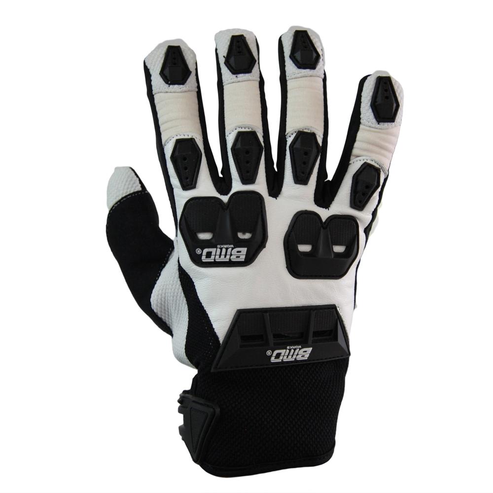 Guantes de Motociclista Benotto MC Blancos Talla M 1 Par