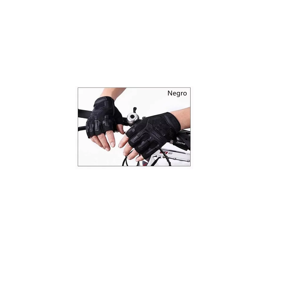 Foto 3 pulgar | Guantes Deportivos Medio Dedo Eo Safe Imports ESI-12833 Negros Unitalla