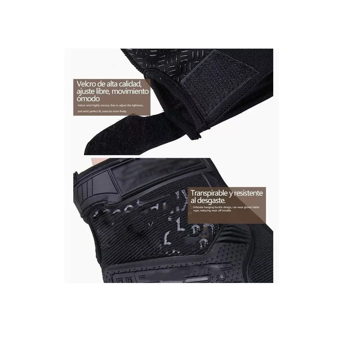 Foto 4 pulgar | Guantes Deportivos Medio Dedo Eo Safe Imports ESI-12833 Negros Unitalla