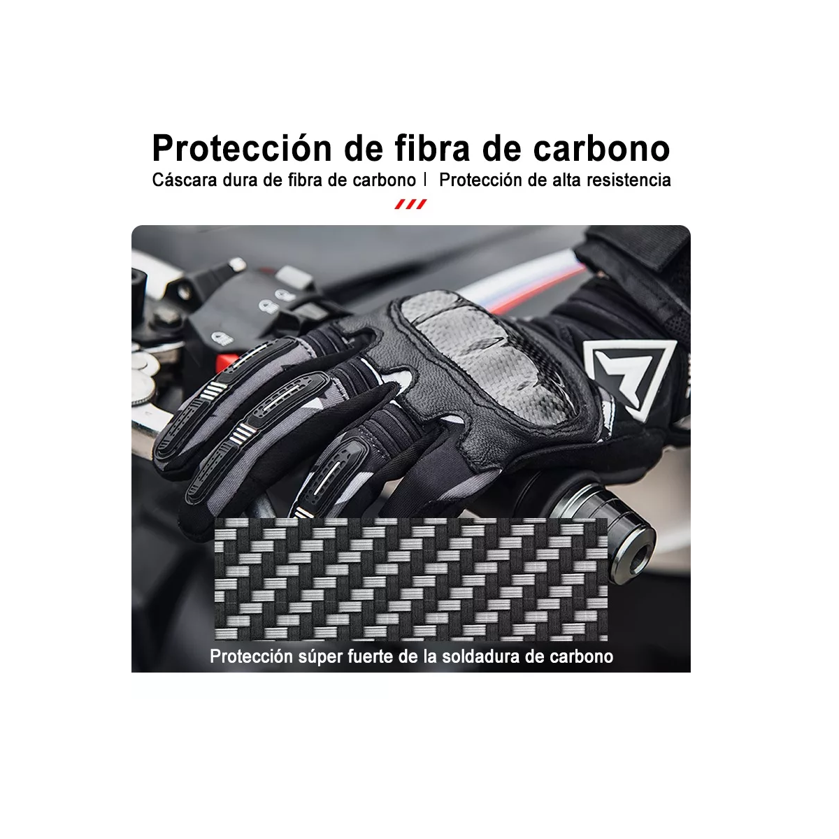 Foto 3 pulgar | Guantes De Protección Antideslizantes Para Motocicleta Xl. Eo Safe Imports Esi-12824 Negro