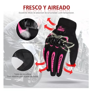 Foto 3 | Guantes Proteccion Pantalla Táctil De Dedo Para Motocicleta Talla M Eo Safe Imports Esi-13781 Multicolor