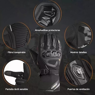 Foto 4 | Guantes Impermeables Y Térmicos Con Protecciones Motociclism Xl Eo Safe Imports Esi-13780 Negro