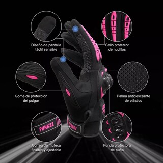 Foto 2 | Guantes Proteccion Pantalla Táctil De Dedo Para Motocicletatalla G Eo Safe Imports Esi-13782 Multicolor
