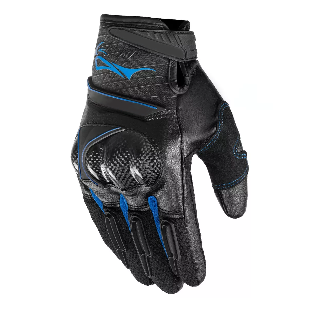 Guantes Para Motocicleta Microfibra Cuero L/xl Eo Safe Imports Esi-13802 Azul