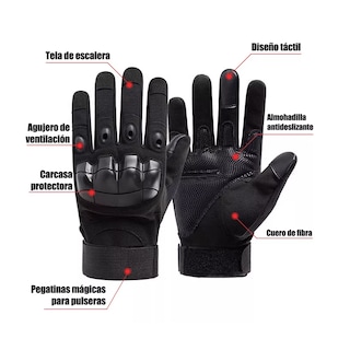 Foto 3 | Guantes De Proteccion Anti Derrape Pantalla Táctil Para Talla Xl Eo Safe Imports Esi-14327 Negro