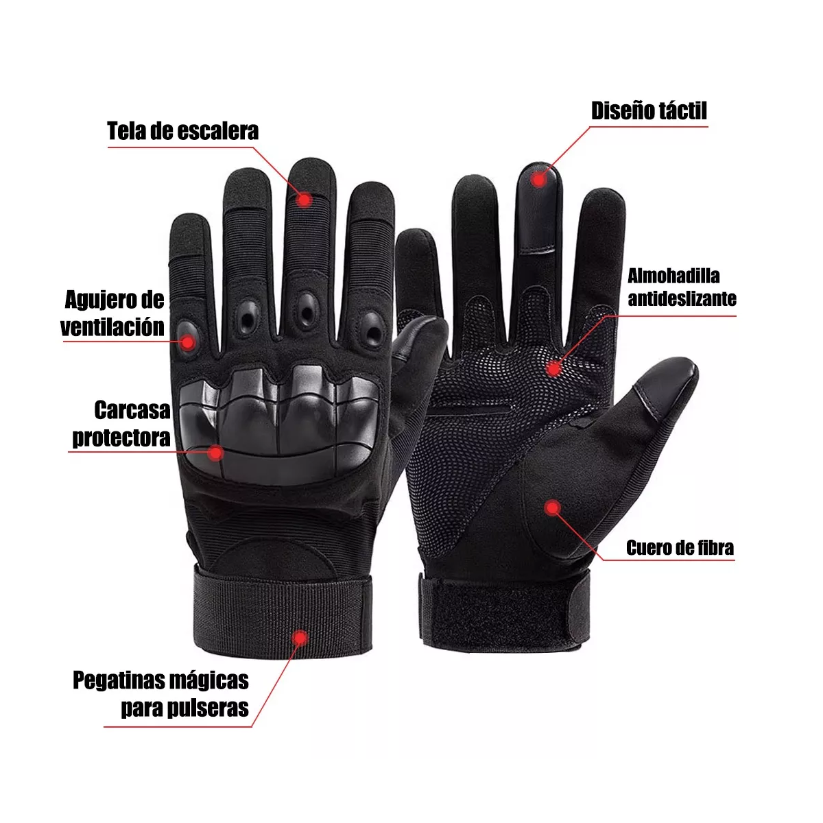 Foto 4 pulgar | Guantes De Proteccion Anti Derrape Pantalla Táctil Talla M Eo Safe Imports Esi-14325 Negro