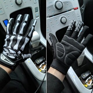 Foto 3 | Guantes De Calavera Transpirables Para Ciclismo Talla G Eo Safe Imports Esi-14358 Negro
