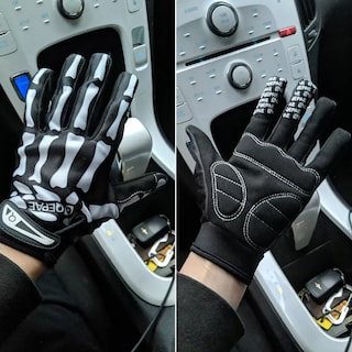 Foto 3 | Guantes De Calavera Transpirables Para Ciclismo Talla M Eo Safe Imports Esi-14357 Negro