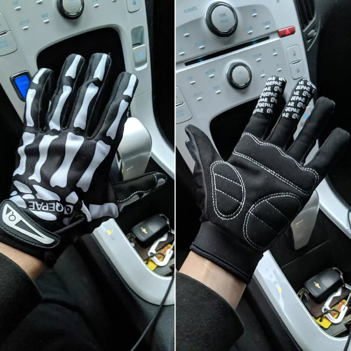 Foto 4 pulgar | Guantes De Calavera Transpirables Para Ciclismo Talla Xl Eo Safe Imports Esi-14359 Negro