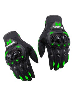 Foto 1 | Guantes Para Motociclista Antideslizante Con Sensores Táctiles Talla L Negro Con Verde Bluelander