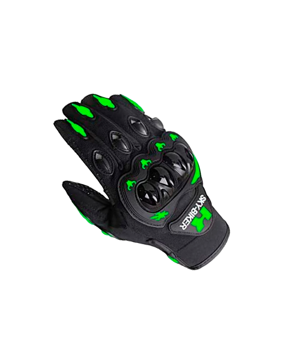 Foto 3 pulgar | Guantes Para Motociclista Antideslizante Con Sensores Táctiles Talla  L Negro Con Verde Bluelander