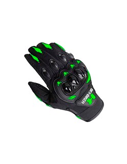 Foto 2 | Guantes Para Motociclista Antideslizante Con Sensores Táctiles Talla L Negro Con Verde Bluelander