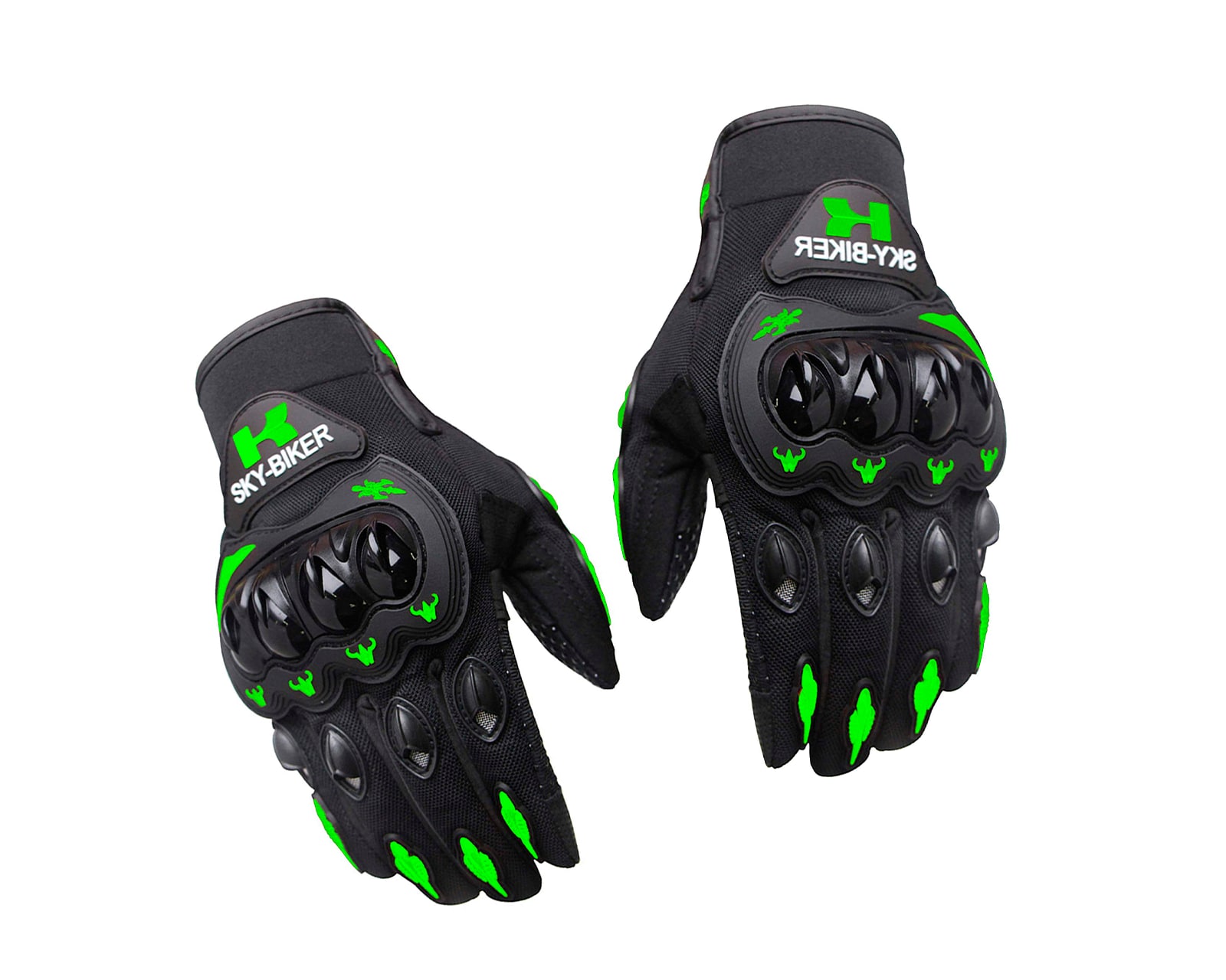Guantes Para Motociclista Antideslizante Con Sensores Táctiles Talla M Negro Con Verde Bluelander $219
