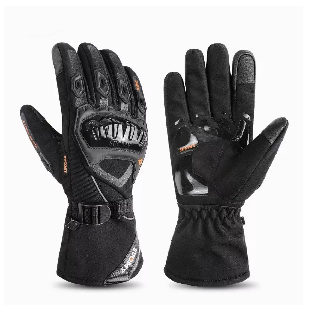 Foto 2 pulgar | Guantes De Moto Invierno Frio Impermeables Y Térmicos Táctil Talla M