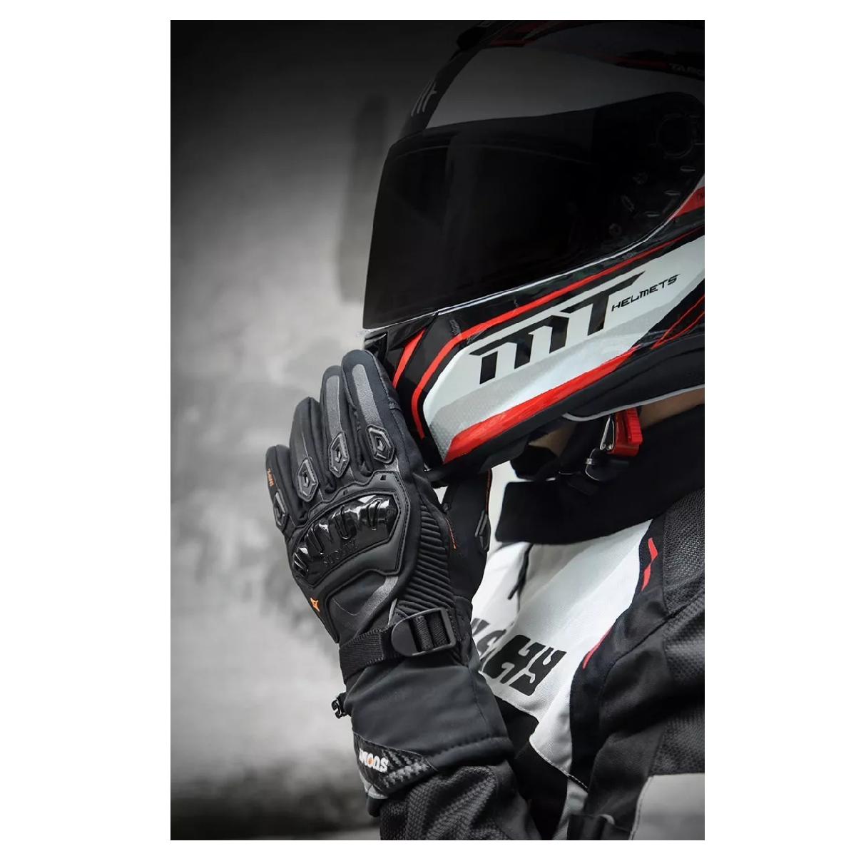 Foto 5 pulgar | Guantes De Moto Invierno Frio Impermeables Y Térmicos Táctil Talla M