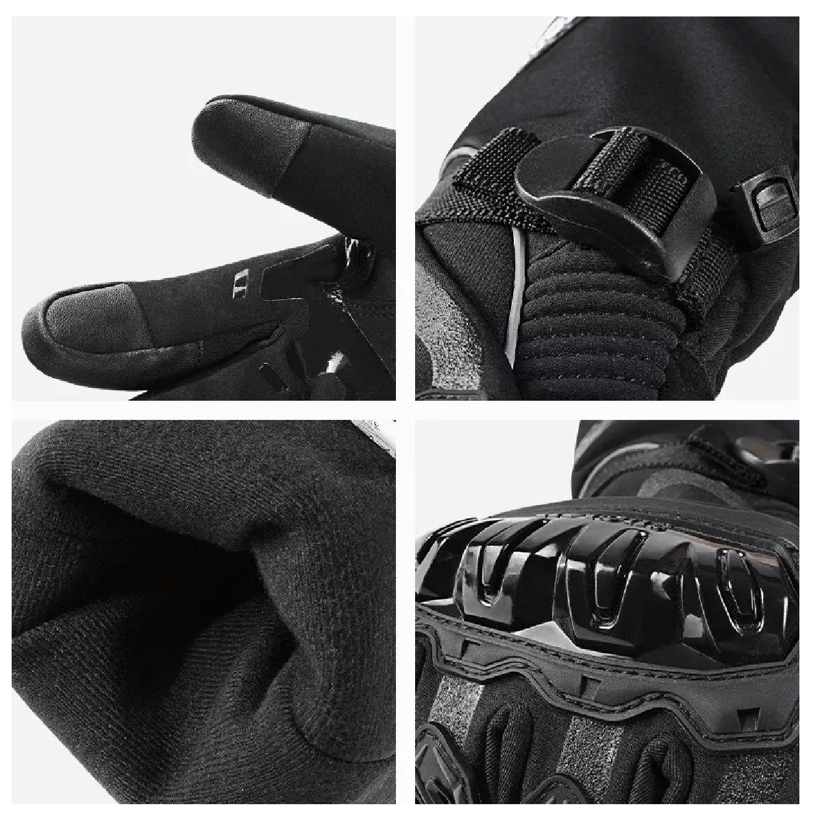 Foto 7 pulgar | Guantes De Moto Invierno Frio Impermeables Y Térmicos Táctil Talla M