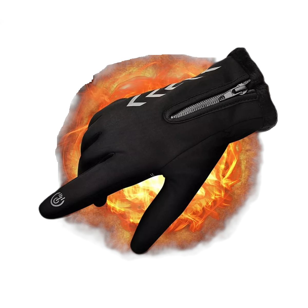 Foto 3 pulgar | Guantes De Cuero Térmicos Impermeables Touch Para Moto/bici Talla Xl Negro