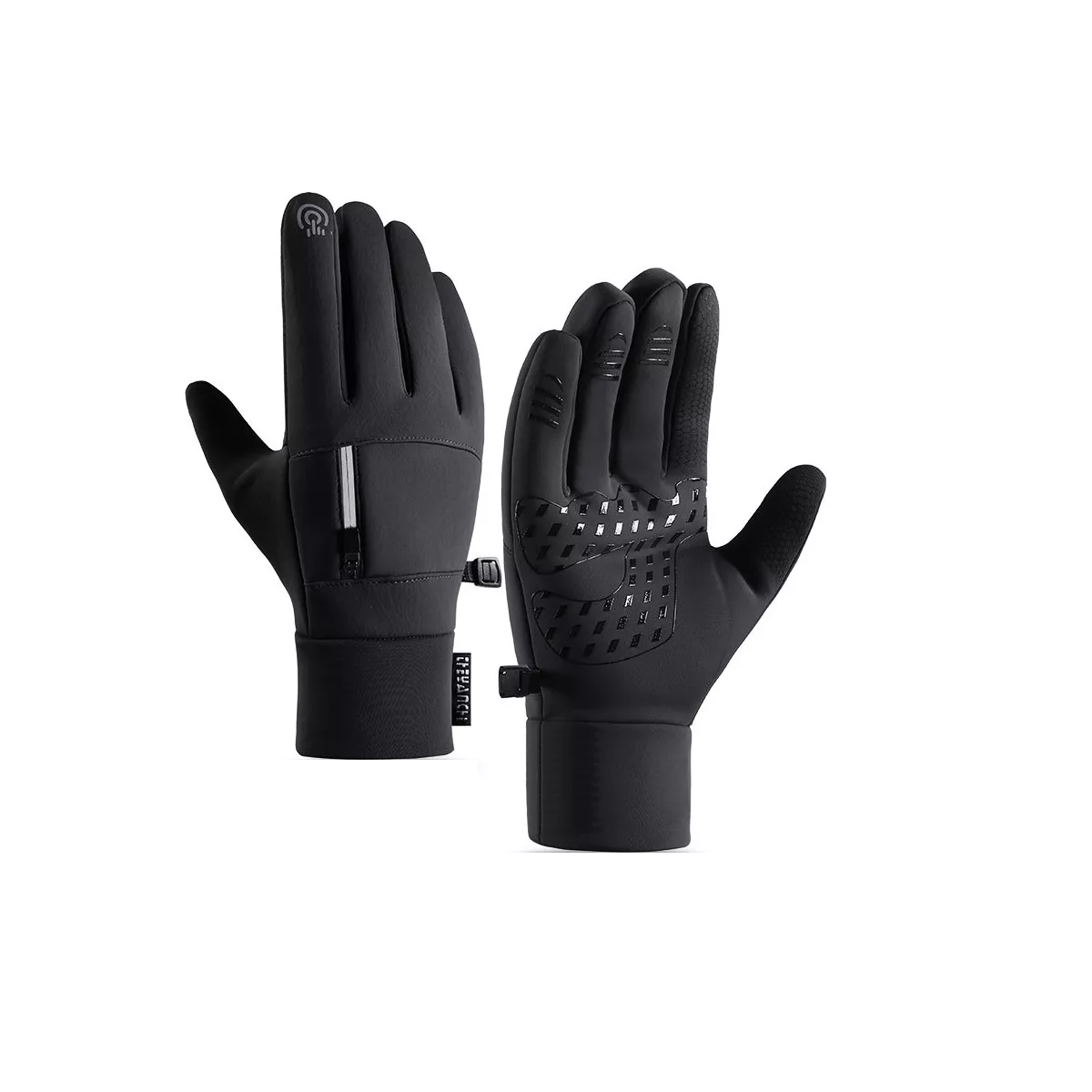 Guantes Térmicos Invierno Moto/bicicleta Pantalla Tactil Talla Xl Eo Safe Imports Esi-17354 Negro