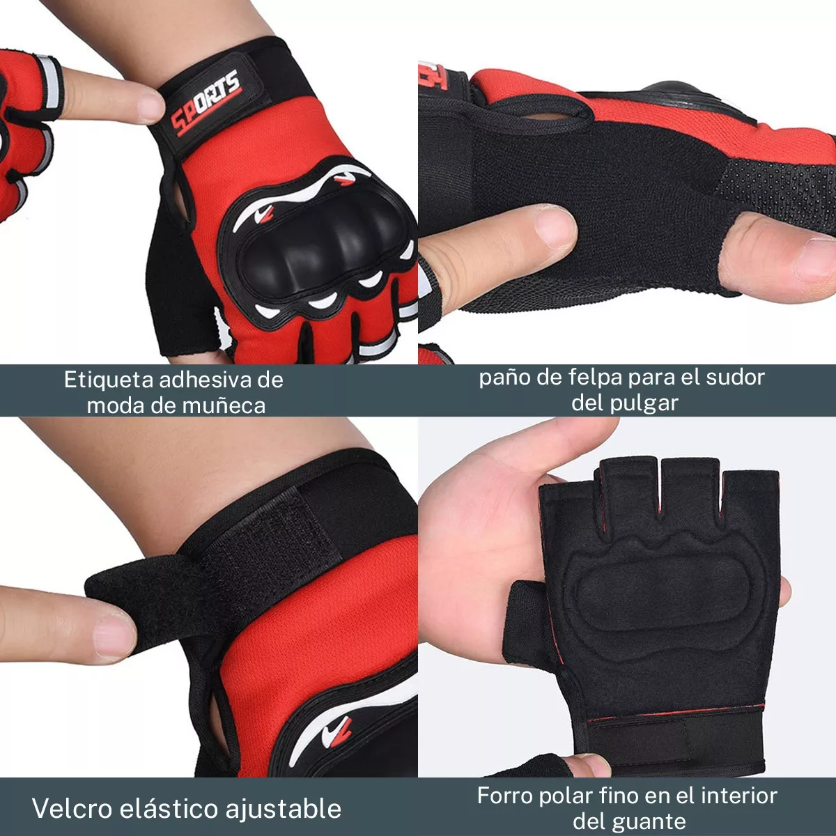 Foto 4 pulgar | Guantes Antideslizantes Transpirables Para Ciclismo Eo Safe Imports Esi-17356 Multicolor