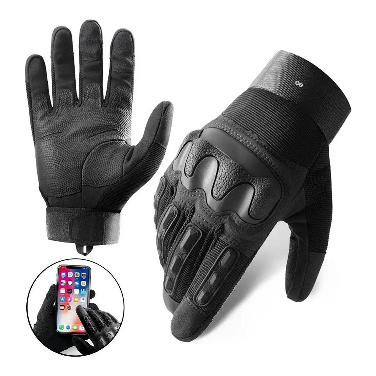 Foto 4 pulgar | Guantes Proteccion Para Motocicleta, Pantalla Táctil Dedo Talla G Eo Safe Imports Esi-19142 Negro