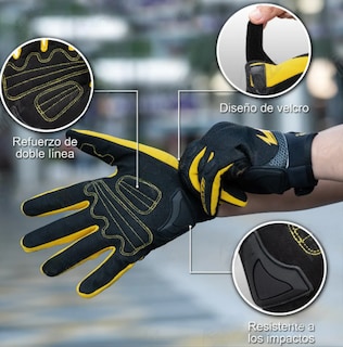 Foto 4 | Guantes De Motociclismo Talla L Xtellar Multiusos: Protección Total Para Hombres Y Mujeres