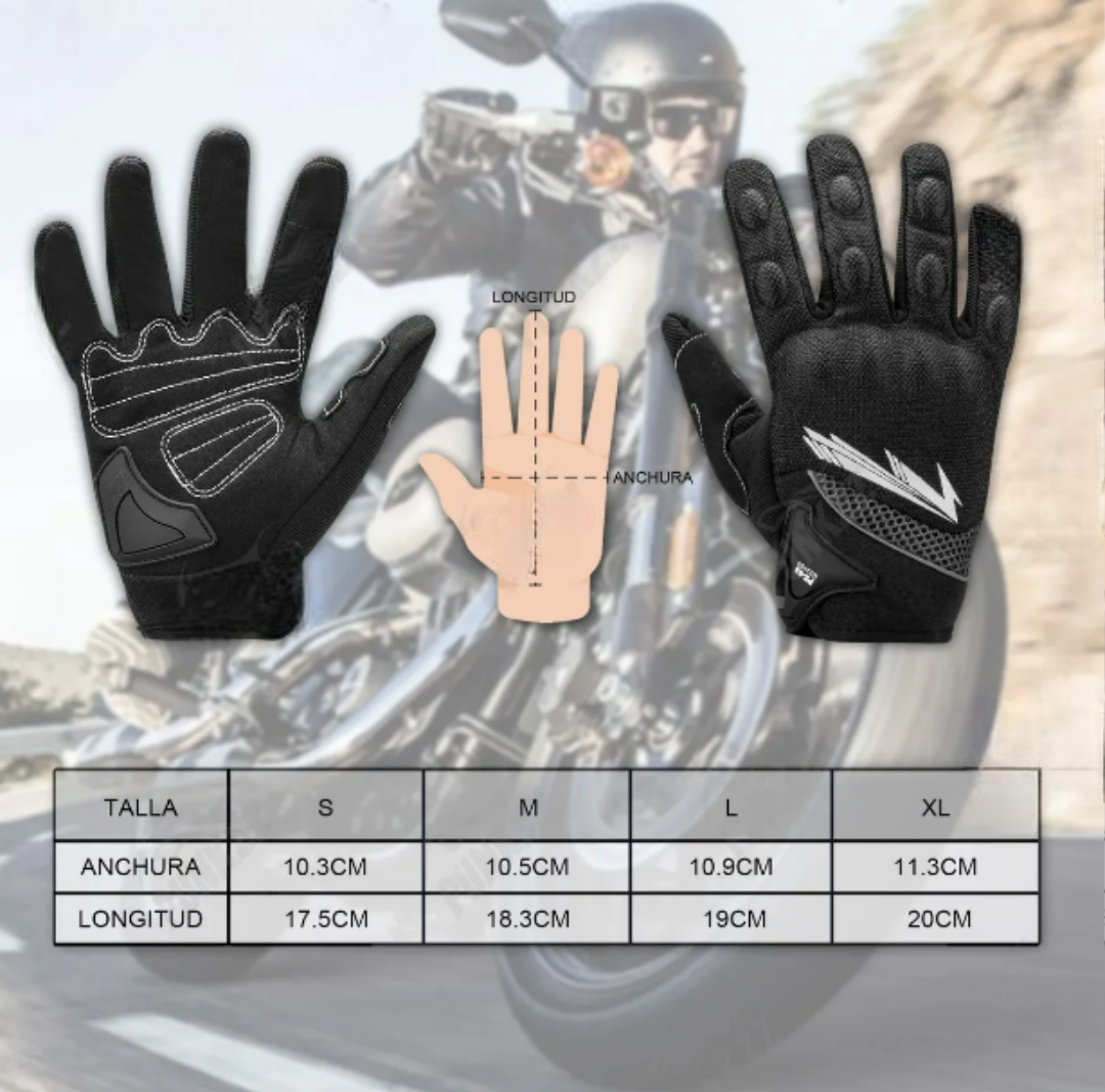 Foto 3 | Guantes De Motociclismo Talla S  Xtellar Multiusos Protección Total Para Hombres Y Mujeres