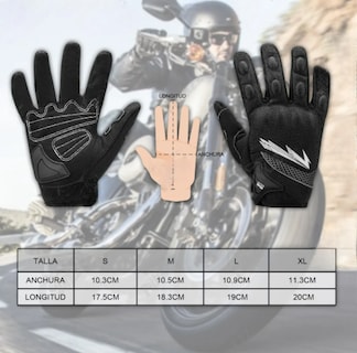 Foto 3 | Guantes De Motociclismo Talla S Xtellar Multiusos Protección Total Para Hombres Y Mujeres
