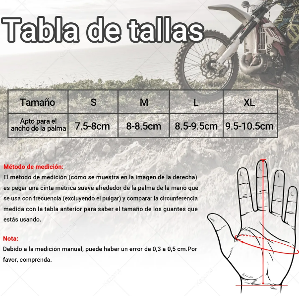 Foto 4 pulgar | Guantes para Motociclista Xtellar XTLLAR5899
