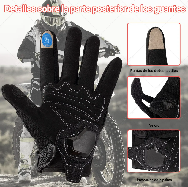 Foto 5 pulgar | Xtellar Guantes De Motociclismo De Proyección Táctil Premium De Alta Seguridad Y Transpirabilidad