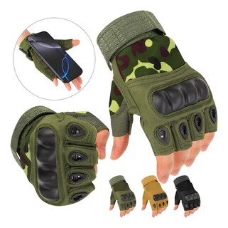 Foto 1 | Guantes Xtellar Proteccion Tacticos De Medio Dedo Para Motocicleta