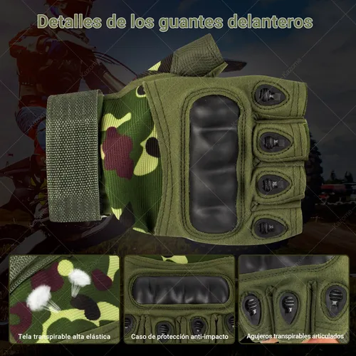 Foto 4 pulgar | Guantes Xtellar Proteccion Tacticos De Medio Dedo Para Motocicleta