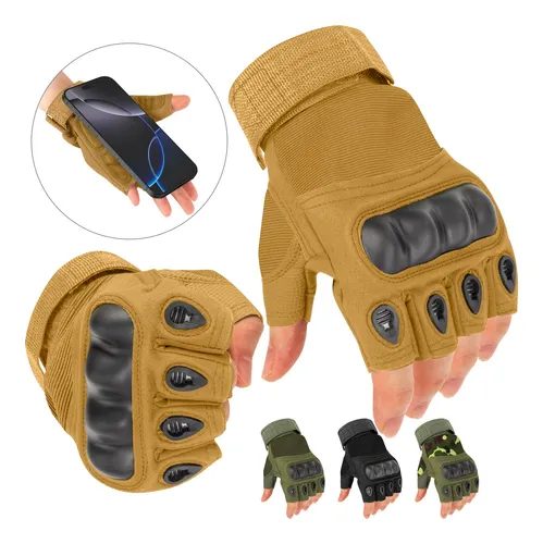 Foto 1 | Guantes Xtellar Proteccion Tacticos De Medio Dedo Para Motocicleta