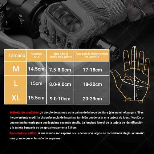 Foto 2 | Guantes Xtellar Proteccion Tacticos De Medio Dedo Para Motocicleta