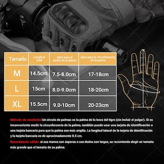 Foto 2 | Guantes Xtellar Proteccion Tacticos De Medio Dedo Para Motocicleta