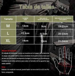 Foto 2 | Xtellar Guantes Tácticos Premium Para Motocicleta Con Pantalla Táctil Y Protección Superior.