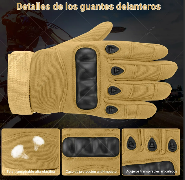 Foto 4 pulgar | Xtellar Guantes Tácticos Premium Para Motocicleta Con Pantalla Táctil Y Protección Superior.