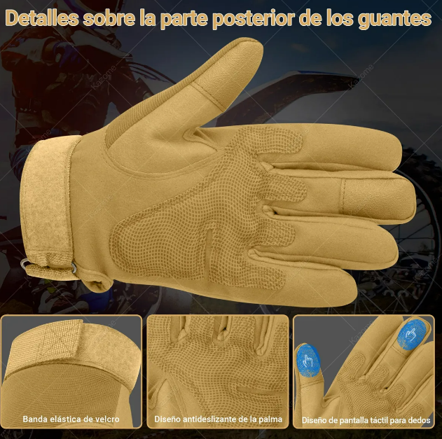 Foto 5 pulgar | Xtellar Guantes Tácticos Premium Para Motocicleta Con Pantalla Táctil Y Protección Superior.