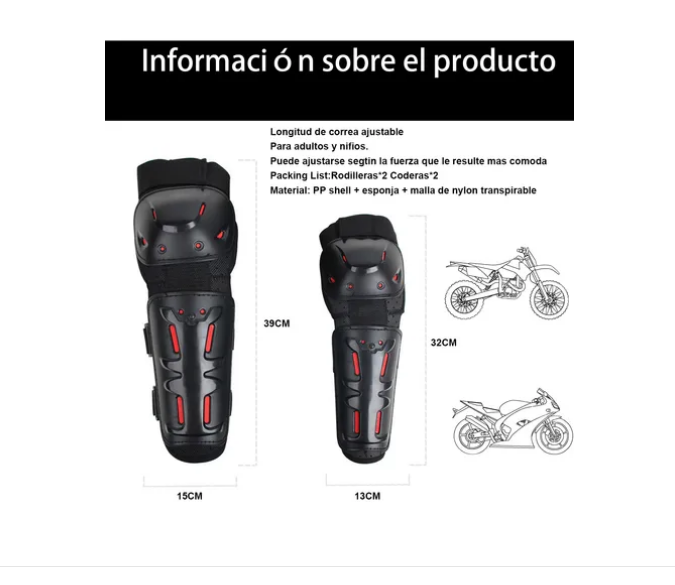 Foto 3 pulgar | Protecciones Motociclista Rodilleras Para Moto Rodillera