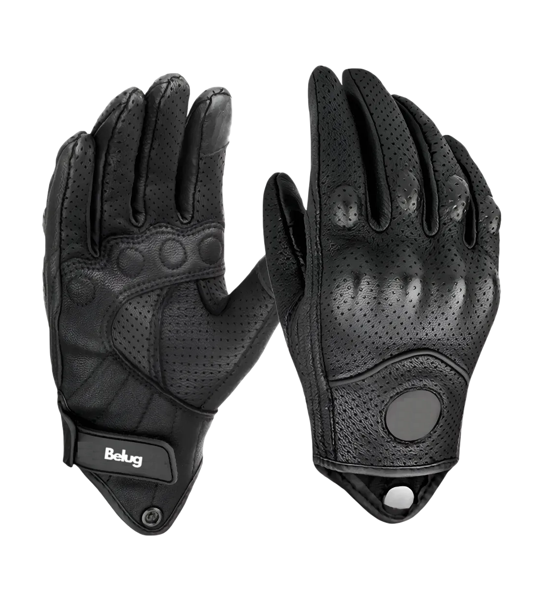 Foto 1 | Guantes De Moto 100% Cabra Piel Táctil Talla G Con Agujero