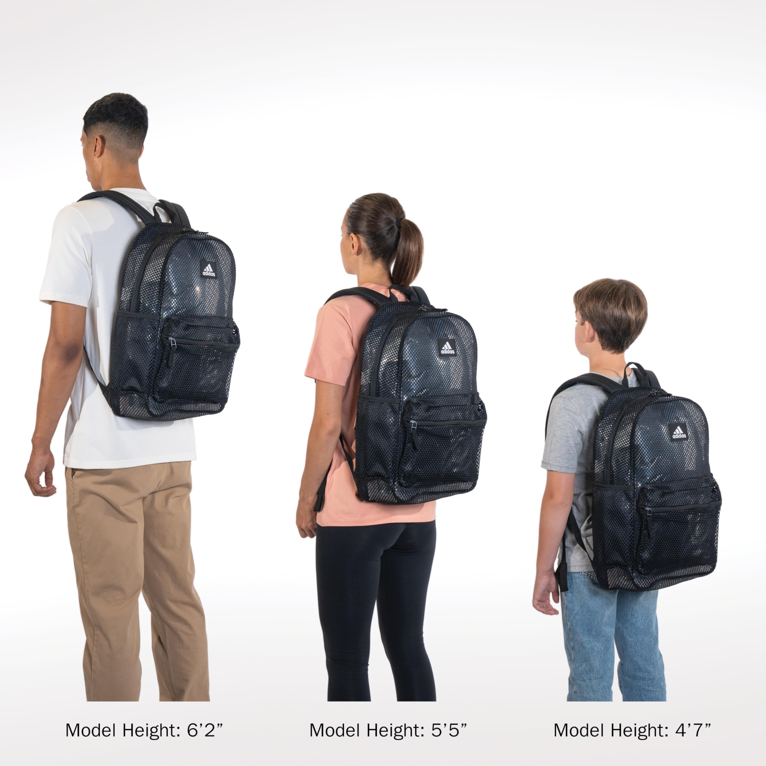 Foto 6 pulgar | Mochila Adidas Hermosa Mesh See-through Transparente - Venta Internacional.