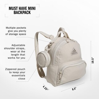 Foto 2 | Mochila Adidas Must Have Mini Wonder Alúmina Gris/putty Beige - Venta Internacional.