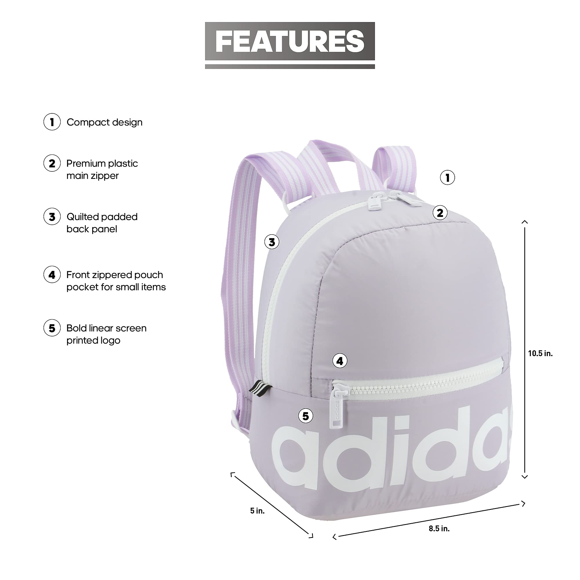 Foto 4 pulgar | Mochila Adidas Linear Unisex Morado - Venta Internacional