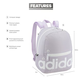 Foto 3 | Mochila Adidas Linear Unisex Morado - Venta Internacional