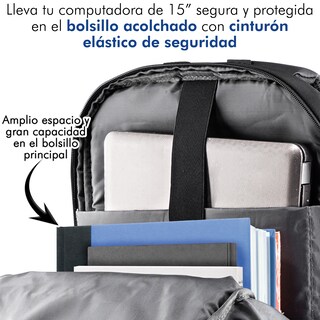 Foto 4 | Mochila Ejecutiva con Puerto Usb Azul