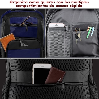 Foto 5 | Mochila Ejecutiva con Puerto Usb Azul