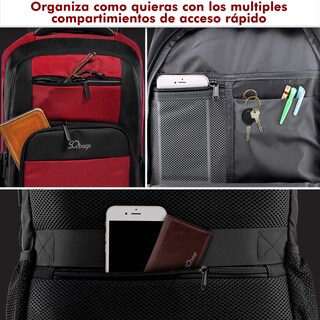 Foto 5 | Mochila Ejecutiva con Puerto Usb Roja