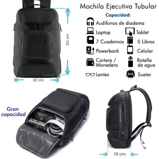 Foto 2 | Mochila Ejecutiva Negra