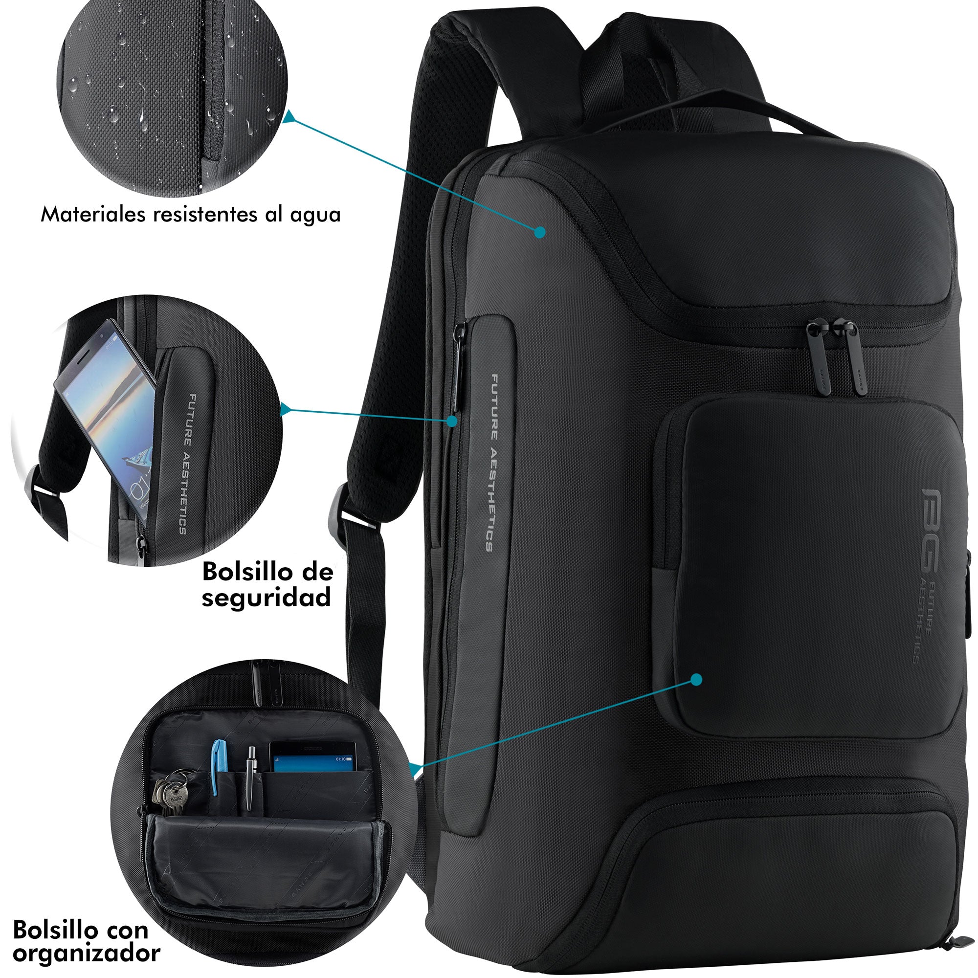 Foto 5 | Mochila Ejecutiva Negra